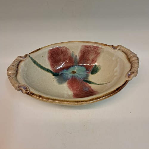 Click to view detail for #230780 Oval Serving Bowl Sand with Splash $15